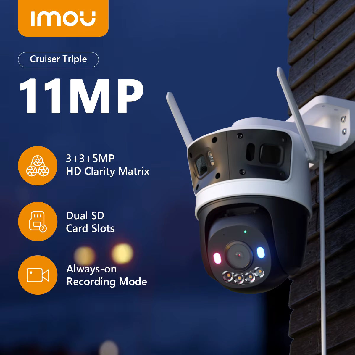 Imou Cruiser 11MP Triple-Lens Outdoor WiFi Security Camera